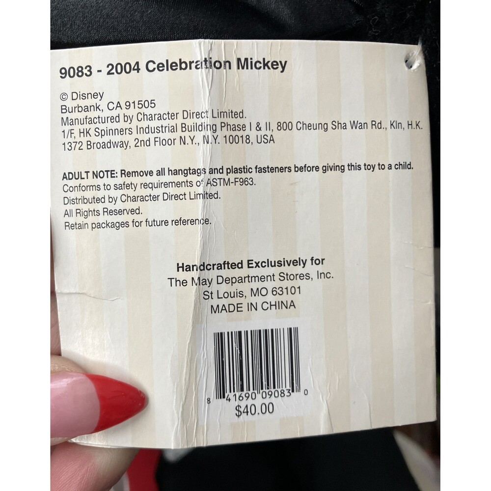 Disney's Mickey Mouse Milestones 21” 75 Anniv. Ltd Edition 2004 Plush Stuffed - Picture 4 of 7